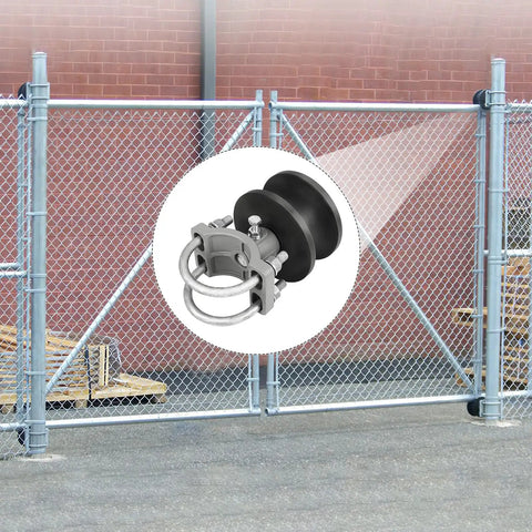 4 Pack Sliding Gate Rollers With Protective Wheel Covers, Nylon Cantilever Rollers for chain link fence parts