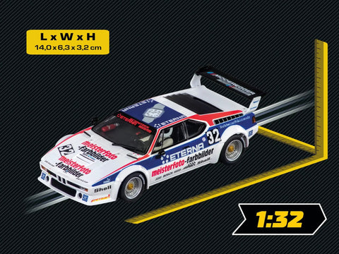 BMW M1 Procar 1 To 32 Scale Evolution Analog Slot Car No 32 Moderegger Race And Classics with dimensions