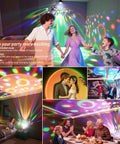 Family enjoying Disco Ball Light Party Lamp With Sunset Mode, DJ Disco Light With 6 Working Modes in a home setting.