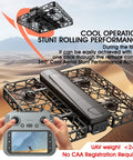Ultra Foldable Drone With Optical Flow Positioning And 720P HD Camera shown in mid-air with remote control