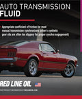 D4 Synthetic ATF Transmission Fluid 1 Quart For Automatic Transmissions And Manual Transaxles Dexron Compatible GL4 Gear Protection Slick Cold Weather Shifts High Lubricity Formula Durable Wear Protection Easy Shifts on red car