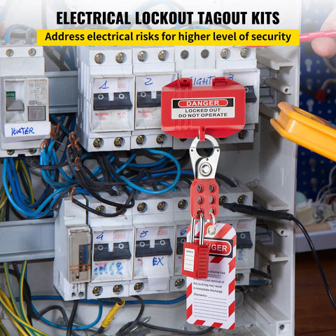 43 Piece Industrial Lockout Tagout Safety Kit Featuring Key Padlocks And Assorted Colored Tags For Electrical Mechanical Jobsite Protection Tough As Nails Hard Hat Crew Essential