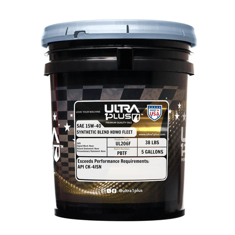 Diesel Engine Oil 15W40 Synthetic Blend API CK4 SN For Fleet Use 5 Gallon Pail Heavy Duty Protection Against Wear Soot Deposits