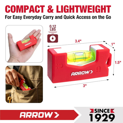 Heavy Duty 3 Inch Magnetic Mini Level Featuring Boss Grade Neodymium Magnets Gripping Metal Secure And Delivering Dead Nuts Accurate Readings Via Super Bright High Vis Vials For Every Handyman Jobsite