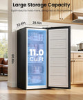 Massive 11 Cu Ft 4 In 1 Convertible Upright Freezer And Refrigerator With Durable Glass Shelves in modern kitchen setting.