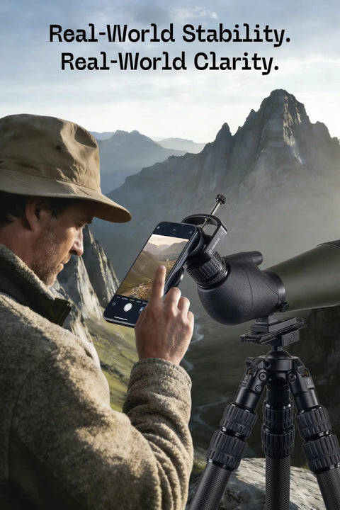 Phone Digiscoping Adapter For Telescopes And Spotting Scopes With A 2.16 Inch Eyepiece Max Magnetic Snap On Mount Fits Most Smartphones For Bird Watching Star Gazing And On The Go Nature Photography, on spotting scope