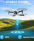 2K HD GPS Drone With Real Time 5G FPV Transmission Auto Return Follow Me Circle Fly Waypoint Fly Optical Flow Foldable Quadcopter hovering