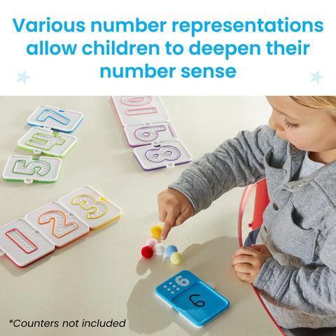 Child using Sensory Number Trays for Kids Count Trace and Learn Numbers to Ten with Texture Paths and Fine Motor Activities