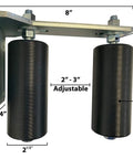 Heavy Duty 6 Inch Black L Shape Gate Guide Roller With Rear Post Bracket Universal Mount And Dual Nylon Rollers For Sliding Gates Keeps Your Gate On Track And Prevents It From Falling Off The Track Easy Install
