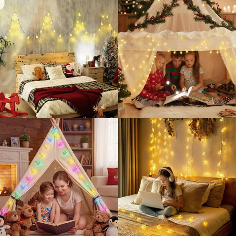Battery Operated String Lights With 24 Color Changing Modes, 15Ft Long, 30 LED USB Powered Fairy Lights For Indoor Decor, Bedrooms.