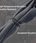 Close-up of 4 wire O2 sensor insulated sheathing, Direct Fit Oxygen Sensor 4 Wire O2 Sensor OEM Replacement For Improved Fuel Efficiency Lower Emissions And Better Engine Performance Easy Plug And Play Install For Most Vehicles, high-temperature resistant, weather-resistant material.