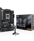 TUF Gaming B850-Plus WiFi AM5 ATX Motherboard With DDR5 PCIe 5.0 Three M.2 Slots AI Ready and packaging box.
