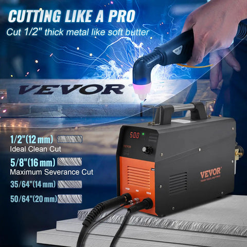 50 Amp Plasma Cutter For Clean Fast Metal Cutting No Fuss Dual Voltage 110V Or 220V Inverter IGBT With Plasma Torch cutting metal