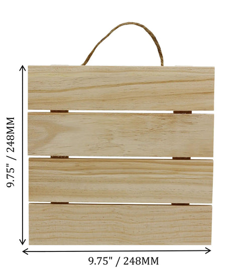 10x10 Inch Unfinished Wood Hanging Plaque For DIY Pallet Signs And Rustic Home Or Shop Decor Blank Wooden Sign For Personalization