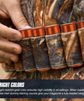 Hunter holding 4 Pack Aluminum Snap Caps For 12 Gauge And 20 Gauge Shotguns Safe Dry Fire Training Rounds Reusable Dummy Ammo.