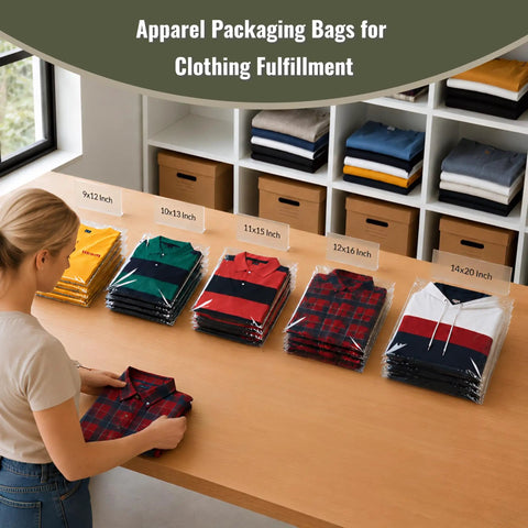 Heavy Duty 12x16 Self Sealing Plastic Storage Bags 100 Count Clear Thick Closure For Shirts Sweaters Solid Garment Protection Straight Up Reliable Closet Organization Game Changer For Every Home