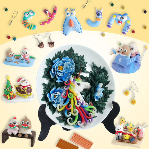 50 Color Polymer Clay Kit For Kids And Grownups Modeling Clay With Storage Box Oven Bake Clay Set Sculpting Tools And Accessories
