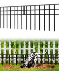 No Dig Fence Panels 14 Pack, Garden Barrier Fence To Keep Varmints Out And Stop Digging For Dogs And Rabbits shown installed