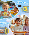 Pool Toy And Underwater Camera For Kids 99ft Waterproof Action Camera With 1080P Video And 20MP Photos Flip Lens on pool day