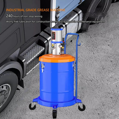 Heavy Duty Pneumatic Grease Pump For 5 Gallon Drums, 70 To 1 Pressure Ratio, 40L Capacity next to industrial vehicle