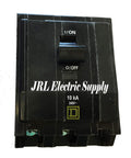 QOB330 Bolt-On Three-Pole Circuit Breaker With Visi-Trip Indicator, 30 Amp, 240 Volt AC front view with switch visible