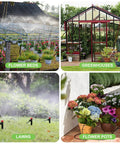 230 Ft Drip Irrigation Kit With Forty Emitters And Adjustable Sprinklers for flower beds, greenhouses, lawns, flower pots