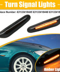 Full LED Side Turn Signals for BMW 1 3 5 Series E36 E46 E60 E87 E90 E92 X1 X3 Amber Fender Side Marker Lights Front Flowing LED Lamps