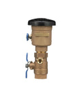 Zurn Wilkins 1-720A 1-inch pressure vacuum breaker assembly, brass body with black cap and blue shutoff handles