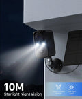 Solar Panel Powered WiFi Outdoor Security Camera Kit With 2K Resolution, Battery Powered Surveillance System, IP66 Waterproof