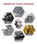 5/8x18 UNF Round Threading Die for various materials including alloy steel, A3 steel, aluminum, brass, cast iron, and metal pipe.