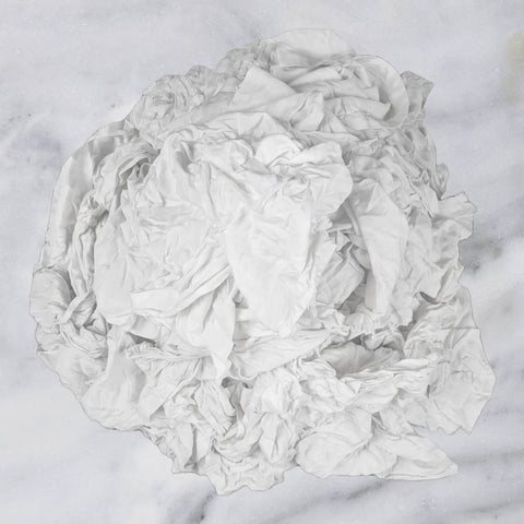 Recycled White T Shirt Cleaning Rags Bulk 50 Lb Box High Absorbency For Oil Spills Grease Paint Auto Detailing Multipurpose