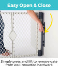 Two In One Superyard Duo Extra Wide Baby Gate And Play Yard with wall mount kit, hand opening gate latch