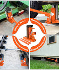 Beefy Heavy Duty Toe Jack 5 Ton And 2.5 Ton Hydraulic Floor Jack For Auto Repair Construction Landscaping And Farm Projects Portable Lift With Seal Kit Easy Carry Handle Compact Design For Quick Emergency Lifts shown in various applications.