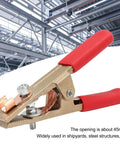 Heavy Duty 300A Welding Ground Clamp With Solid Brass Construction And Wide 45mm Jaw Opening for secure grip on thick metal