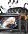 Endoscope Camera With Light 1920P HD Borescope Inspection Camera with 4.3 Inch IPS Display and snake cable