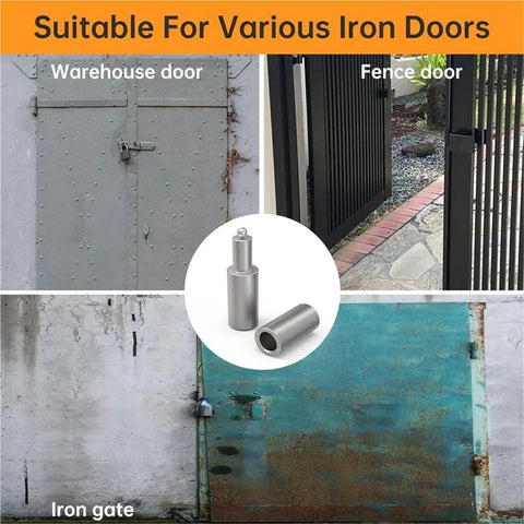 Heavy Duty Weld On Barrel Hinges 4-Inch By 1-Inch For Iron Doors And Metal Gates Ball Bearing Weldable Gate Hardware image