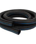 Coiled 3/4 Inch Flame Retardant Polypropylene Split Wire Loom Tubing Corrugated Conduit With Flammability Tracer, 100 Feet, Black
