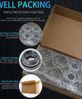 Packaging of Beefed Up Four Sets 3500 Lb Boat Trailer Axle Bearing Kit With L68149 And L44649 Bearings, protected by bubble wrap and box