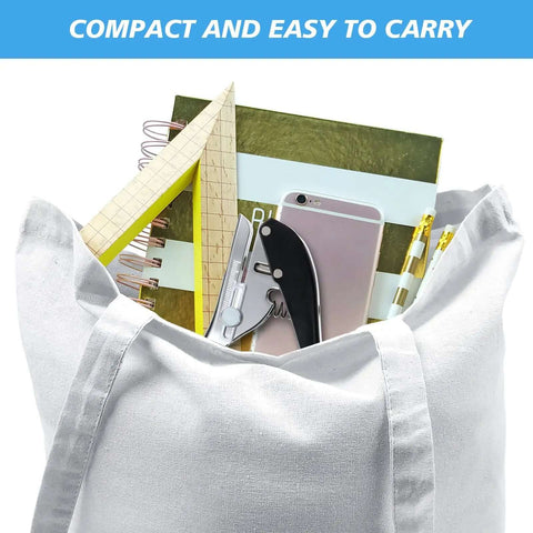 Heavy Duty 8mm Single Hole Punch Portable Handheld Paper Punch in a bag with notebooks and phone