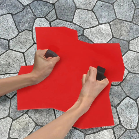 Realistic Concrete Stamping Mats 23 By 23 Inches Polyurethane Seamless Stamp For Outdoor Imprinting Texture Stone Slate Mat Durable