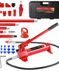 Heavy Duty 6 Ton Hydraulic Ram Jack And Pump Kit For Auto Body Repair and Frame Straightening with various tools and accessories