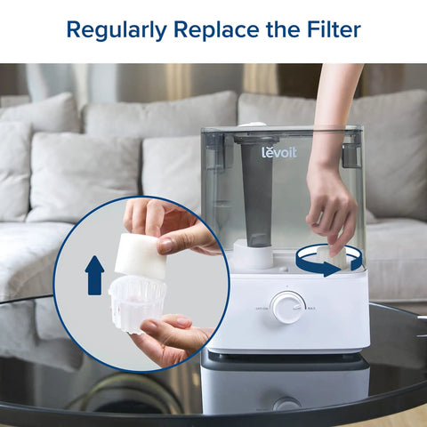 Installing 10 Pack Top Fill Humidifier Replacement Filters For Classic160 Dual150 Dual200S Classic300S LV600S OasisMist450S
