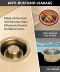 Level Up Your Kitchen Setup With This Premium Champagne Bronze Sink Garbage Disposal Flange Replacement Ring Featuring Warm Brushed Gold Finish For Easy Undermount Swap Total Home Refresh, showcasing anti-rust stainless steel design.
