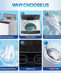 Portable Washing Machine 25LB Fully Automatic Washer Spin Dryer Combo features large capacity and control panel options.