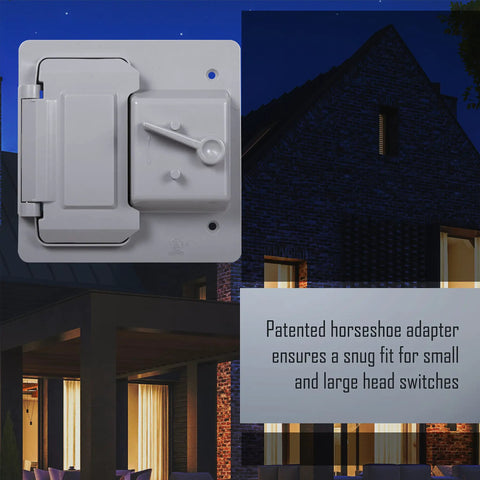 Two-Gang Weatherproof Switch And Outdoor Outlet Cover For Exterior Electrical Boxes, Gray Polycarbonate GFCI And Toggle Covers