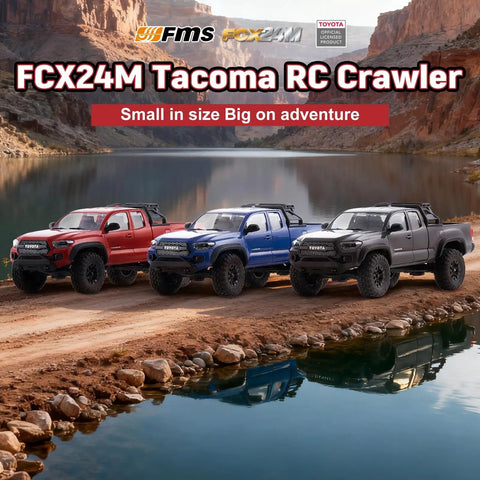 Toyota Licensed FCX24M 1 24th Scale RC Crawler Tacoma Style Rock Truck With Realistic ABS Hard Body in multiple colors by lake