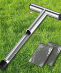 12 Inch Stainless Steel Soil Sampler Probe With T Style Handle For Deep Soil Sampling In Lawn Garden Farm And Plant Care Pro Grade Tool For Moisture And Nutrient Check on grass