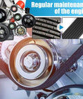 Premium EPDM Serpentine Drive Belt that fits Toyota Sequoia Tundra with durable ribbed design for engine performance.