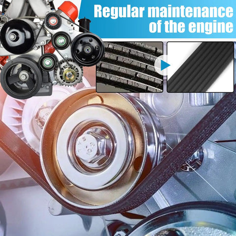 Premium EPDM Serpentine Drive Belt that fits Toyota Sequoia Tundra with durable ribbed design for engine performance.
