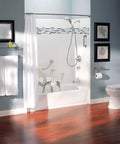 Bathroom with 24 Inch Bathroom Grab Bar With Towel Bar In Brushed Nickel Built To Last Heavy Duty Safety Rail near bathtub